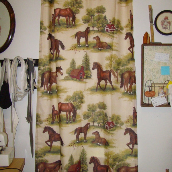 Horse curtains, cowgirl curtains, cowboy curtains~