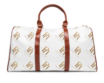 PH Monogram Waterproof Travel Duffle with PU Leather Trim