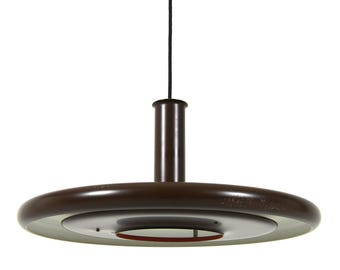 Hans Due Optima Pendant, Fog & Mørup Danish Modern UFO Light Mid-Century Lighting