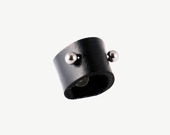 Leather ringLeather Ring/ Women/ Man/ Unisex Leather Rings/ Black Ring/ Nordic Leather Ring/ Concept Jewelry/ Minimalist/ Piercing