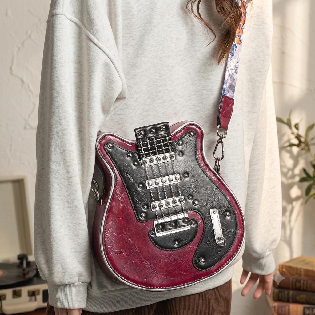 Guitar shaped crossbody bag - Etsy 日本