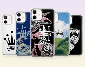Stussy Handyhülle 8 Ball Streetwear Hülle für iPhone 17Pro, 16, 15, 14, 13, 12, Samsung S26, S25, S24, S23Fe, A16, A56, Pixel 10, 9 Pro