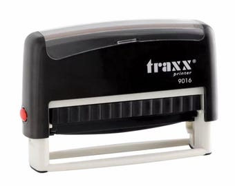 Timbro autoinchiostrante 70 x 10 mm – Materiali riciclabili, capacità di testo su tre righe