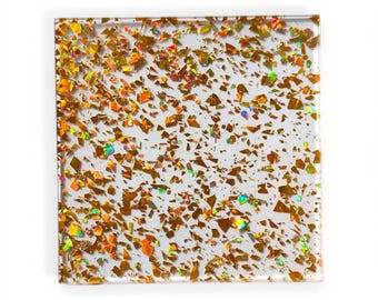 Fogli glitterati spessi su entrambi i lati in acrilico (PMMA), spessore 3,0 mm (0,118")