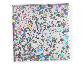 Fogli glitterati spessi su entrambi i lati in acrilico (PMMA), spessore 3,0 mm (0,118")