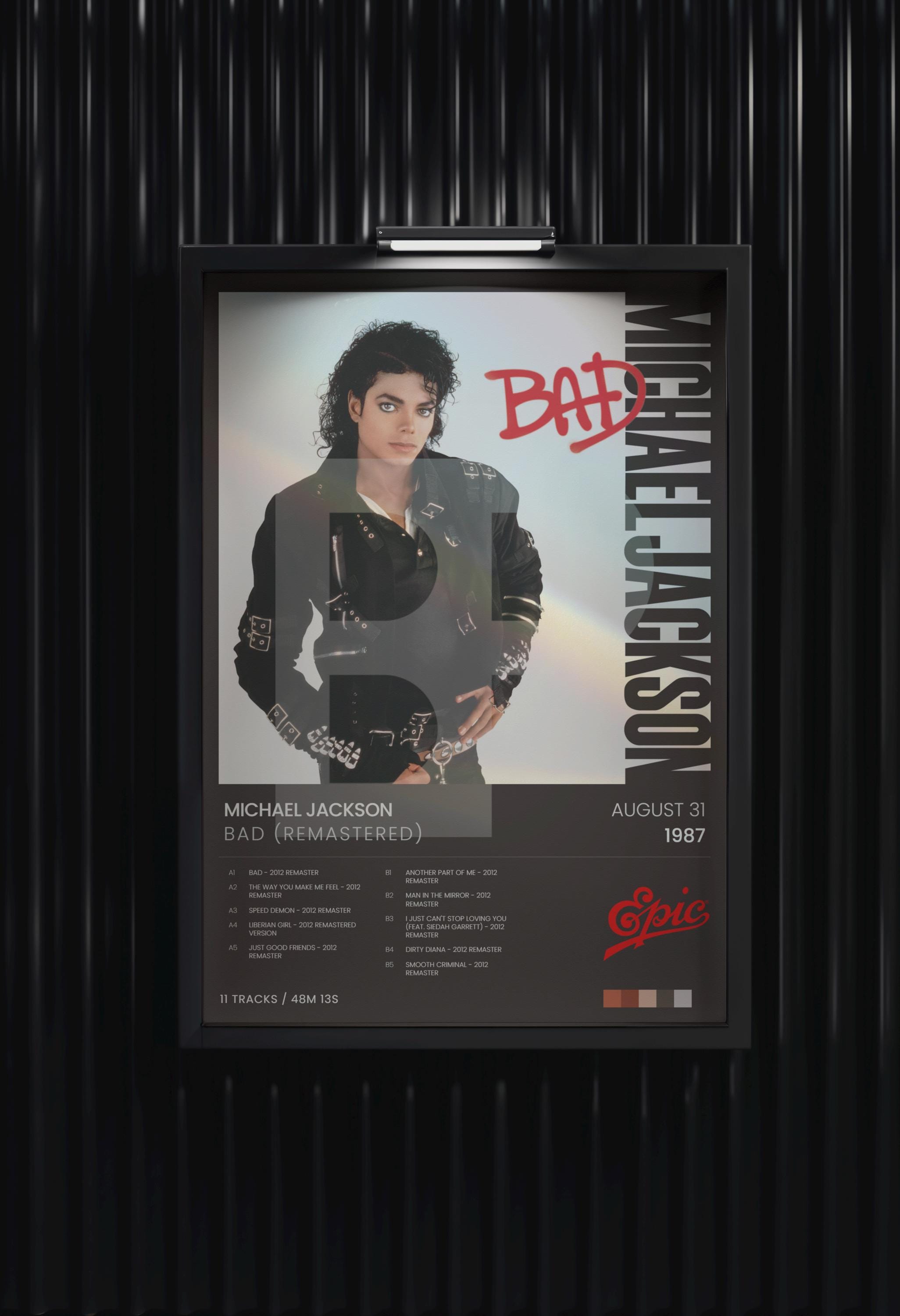 Michael Jackson Bad Poster - Etsy