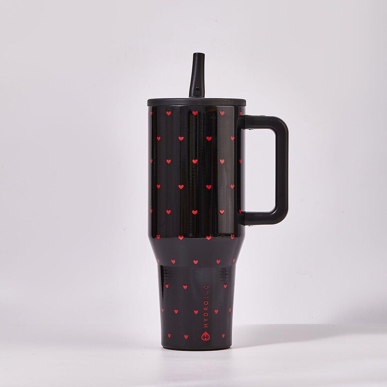 HydroJug Queen of Hearts Traveler Tumbler – Black Valentine Limited Edition