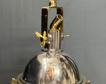 Handmade Aluminium Industrial Pendant Light, Vintage Nautical Hanging Lamp, Rustic Home Lighting