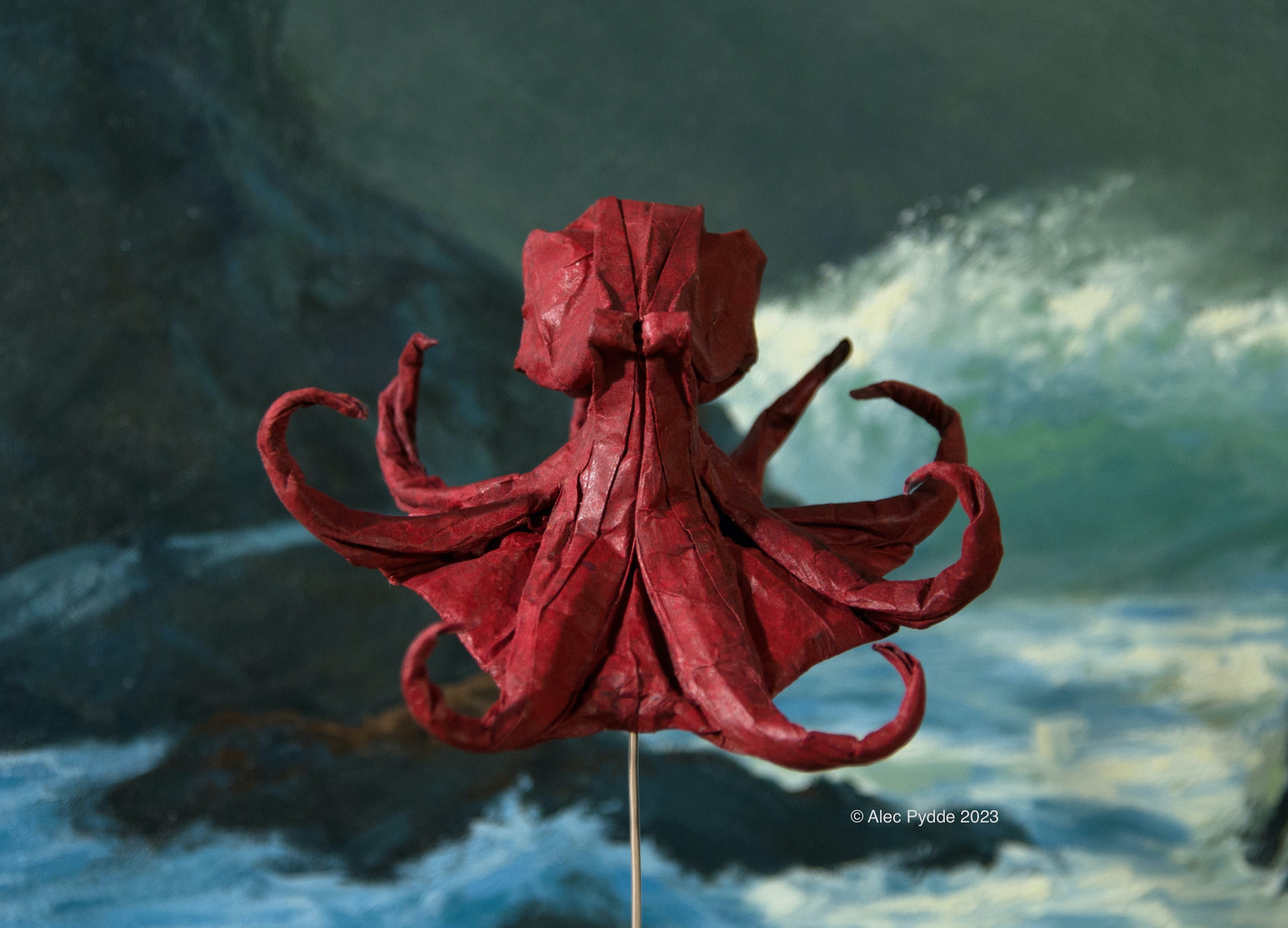 Paper Octopus Real Sculpture Origami Octopus Paper Sea Animal, Decorative, OOAK Sea Life ...