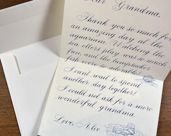 Caligrafía personalizada escrita a mano, carta, cita, carta de amor, letras de canciones, recetas, poemas, bodas, regalos de aniversario, cualquier cosa