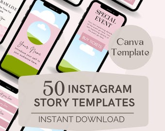 Anpassbare Instagram Story-Vorlagen für Social Media Bearbeitbare Canva-Vorlagen für Entrepreneur Trendy Aesthetic Instagram Story Templates