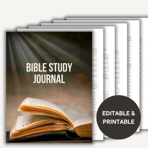 Editable Prayer Journal Printable Bible Study Planner Christian Prayer Book for Women Digital Bible Study Canva Template Prayer Book