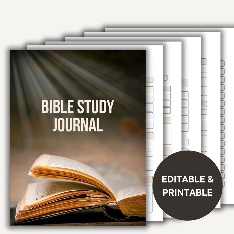 Editable Prayer Journal Printable Bible Study Planner Christian Prayer Book for Women Digital Bible Study Canva Template Prayer Book