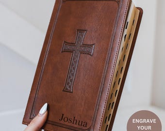 Benutzerdefinierte gravierte Bibel Personalisiertes christliches Geschenk für die Taufe Benutzerdefinierte Name graviert KJV Bibel für Männer Geschenk für Konfirmation Bibel Custom KJV