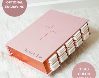 Benutzerdefinierter Name rosa Bibel NIV Journaling Bibel Geschenk für sie Christliche Frauen Bibelstudie Geschenk Personalisierte Laschen Bibel mit Tabs Custom