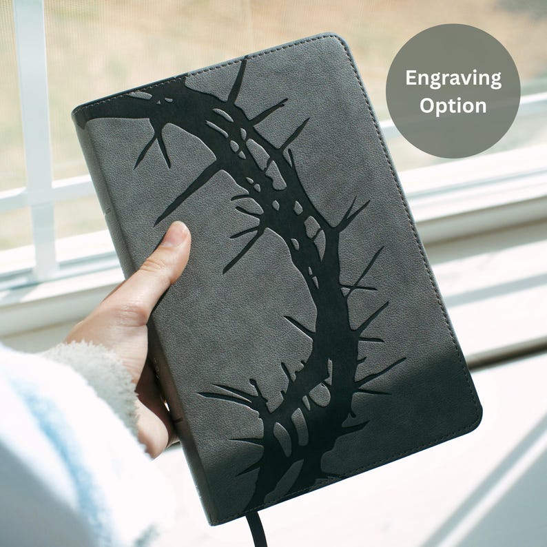 Personalized Black Leather Bible for Men Custom Engraved CSB Bible with Black Tabs Christian Gift for Him with Name Engraving and Tabs