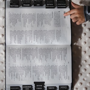 Personalized Black Leather Bible for Men Custom Engraved CSB Bible with Black Tabs Christian Gift for Him with Name Engraving and Tabs image 11