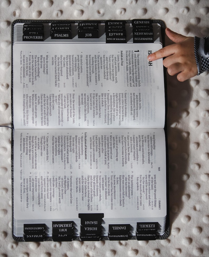Personalized Black Leather Bible for Men Custom Engraved CSB Bible with Black Tabs Christian Gift for Him with Name Engraving and Tabs image 11
