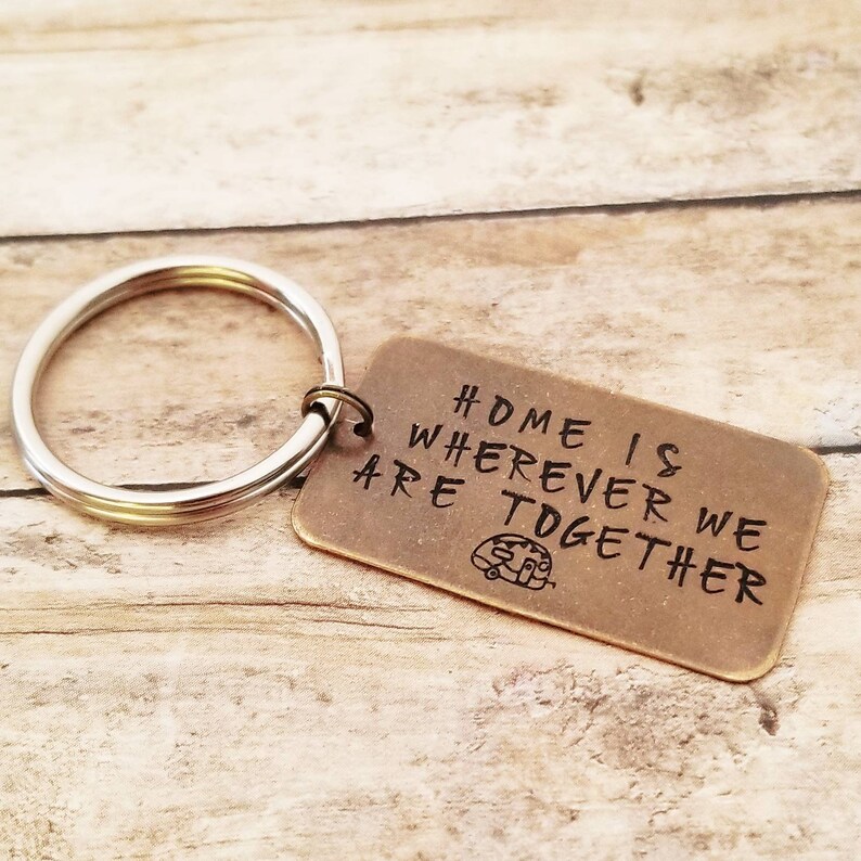 Camping Keychain Camper Keychain Home is Wherever We Are Etsy