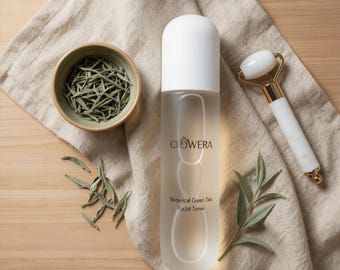 Tonico viso al tè verde Idratazione e riequilibrio della pelle Tonico botanico per la routine quotidiana Pelle sensibile CLOWERA
