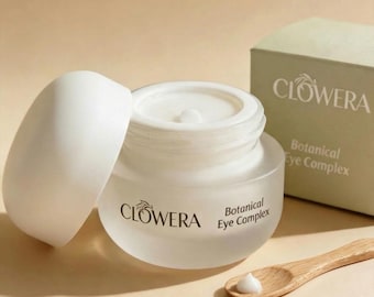 Crema contorno occhi idratante per un aspetto liscio e fresco. Trattamento contorno occhi botanico per la routine quotidiana. CLOWERA