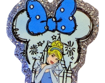 Character flatback, Glitter acrylic flatback, acrylic flatback, flatback, Princess flatback, flat back, Princess glitter flatback, Princess