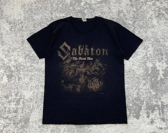 T-Shirt Sabaton The War Band Black Heavy Metal Tour Merch 2019