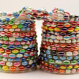 Pulsera personalizada del orgullo LGBTQ+, accesorio de cuentas pintado a mano, elige tus colores, joyería LGBTQ+