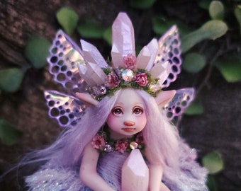 Adorable Miniature Crystal Fairy by Celia Anne Harris || Made to OrderOOAK