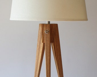 Table Lamp Tripod Slim - Canarywood