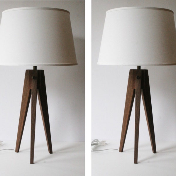 ¡Especial! (2) Lámparas de mesa - Seleccionar tipo de madera