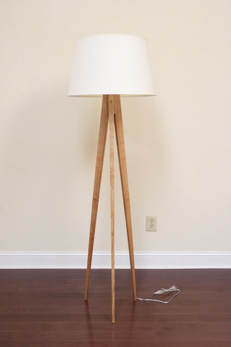 Floor Lamp Tripod Maple Slim
