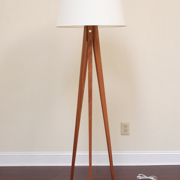 Floor Lamp - Tripod Slim - Mahogany (African)