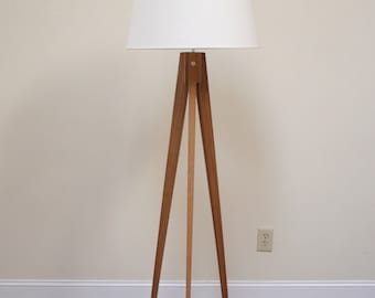Tripod Slim Floor Lamp - White Oak