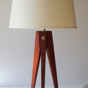 Table Lamp Tripod Slim Paduak African Etsy