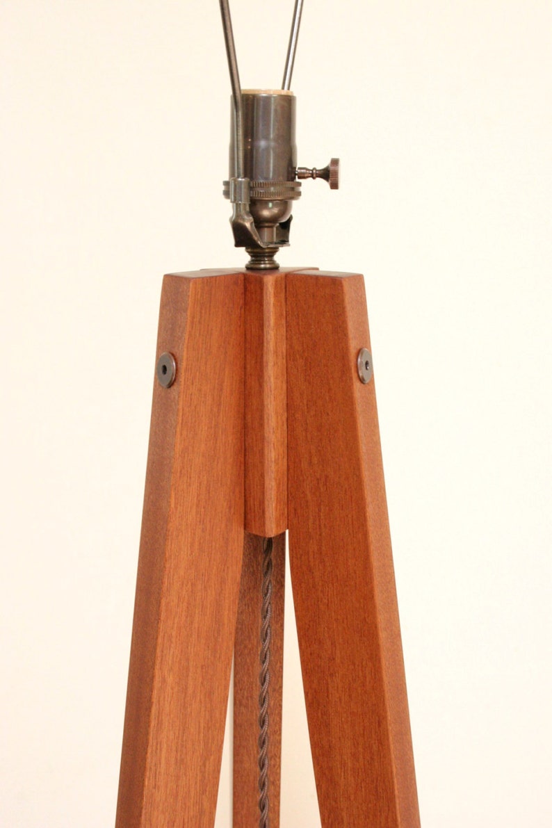 Floor Lamp Tripod African Sapele Bild 3