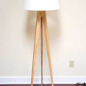 Tripod Floor Lamp Slim - Wormy Maple