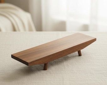 Minimalist Wood Serving Tray: Elevated Display for Tea, Desserts, Kitchen Decor