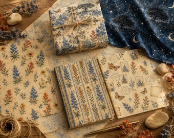 Texas Wildflower Seamless Pattern Bundle | Bluebonnet Indian Paintbrush