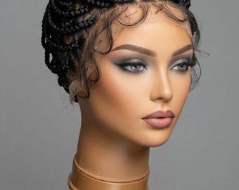 Handmade Braided Wig 1B 26 Inches Full Lace Xpression Hair Wig