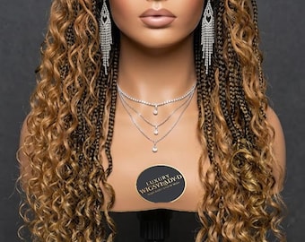 The Goddess Boho 1B-27 Braided Lace Front Wig