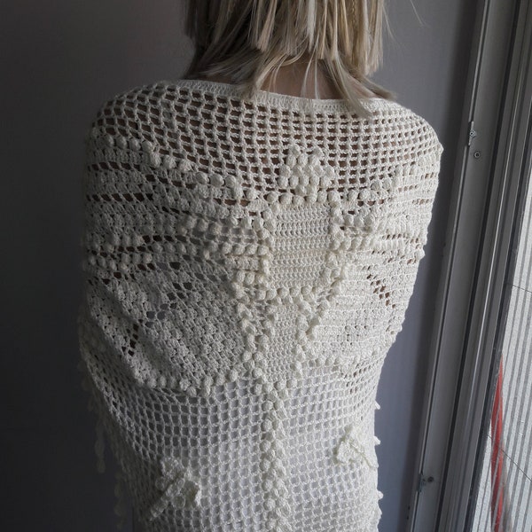 Châle DRAGONFLY, Wrap de mariée CROCHET, Lacy Puff Cover Up, Écharpe de mariage, Châle aéré en maille, Franges de libellule, Écharpe détaillée, 4 saisons, Cadeau