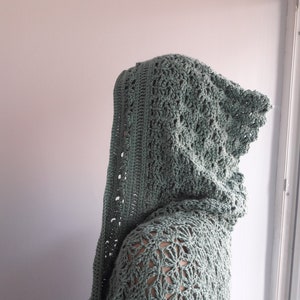 Cardigan beauté automnale, pull au crochet, gilet ample, cardigan À CAPUCHE, du XS au 5X, manches longues, bordures et bordures, jolie bordure, cadeau en dentelle