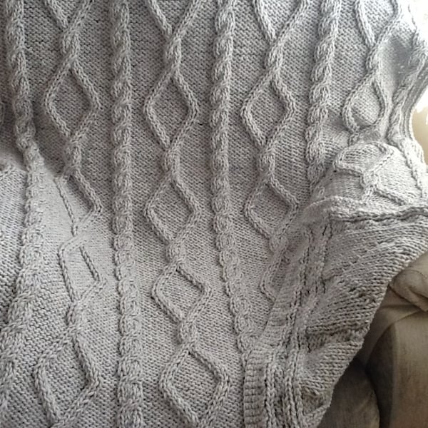 Cable Knit Throw - Etsy