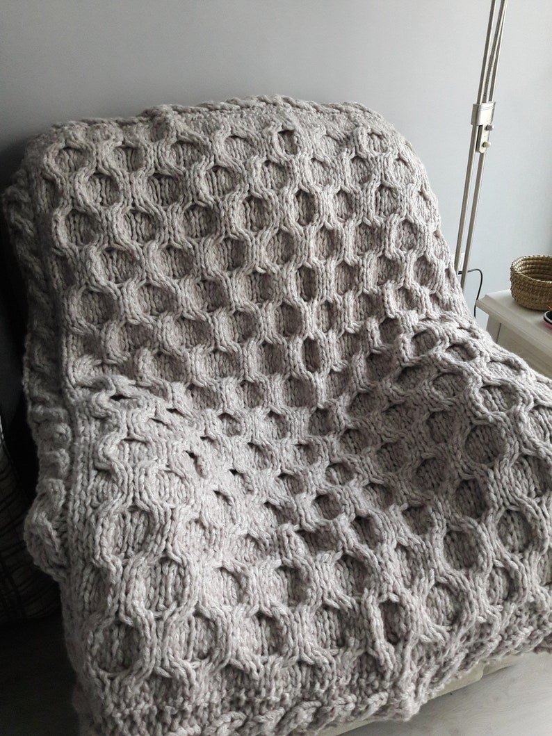 Bee Cozy Cable Knit THROW THICK Throw Cable Knit Blanket Etsy