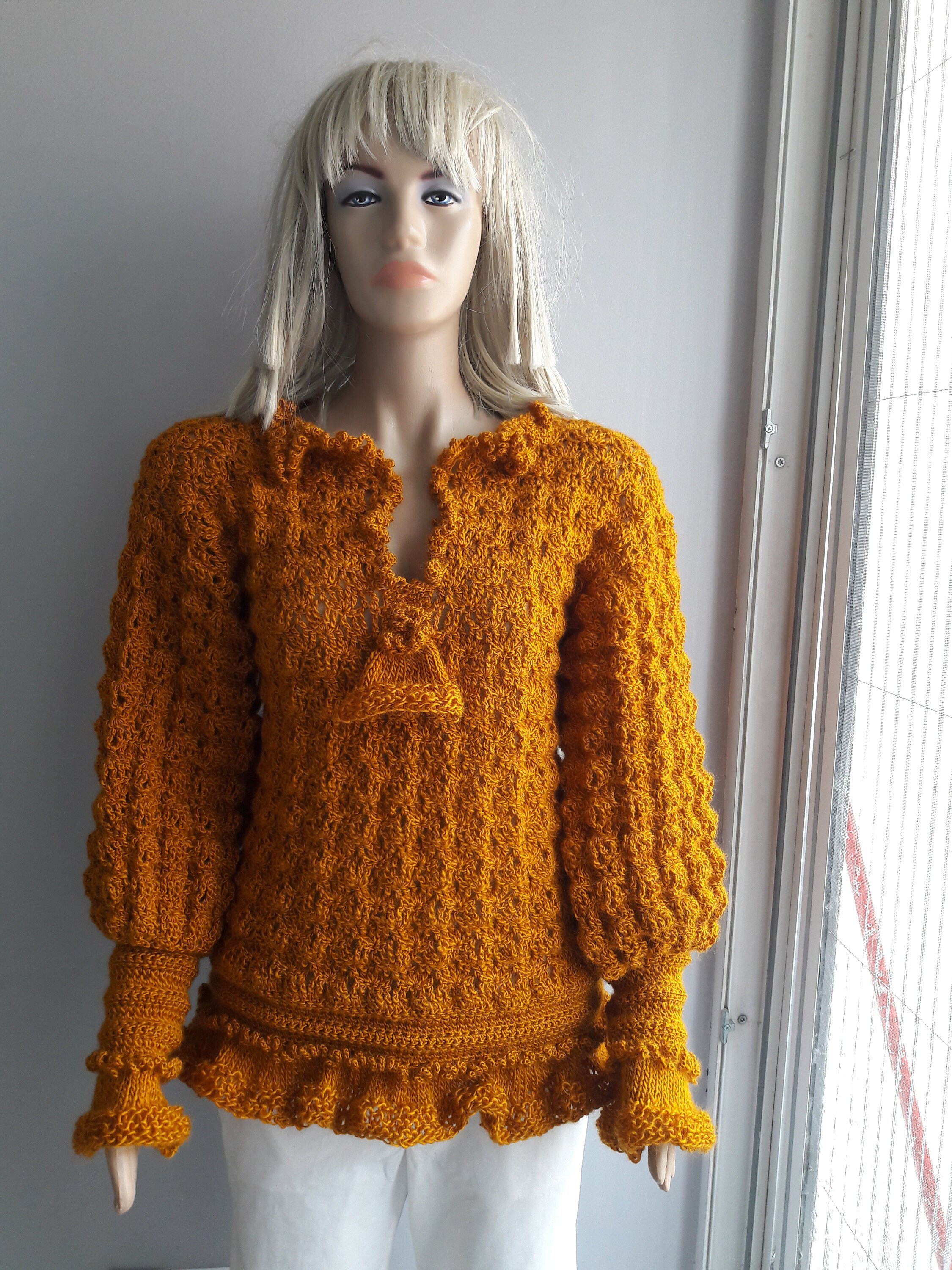Fancy handmade woolen sweater design for ladies deals