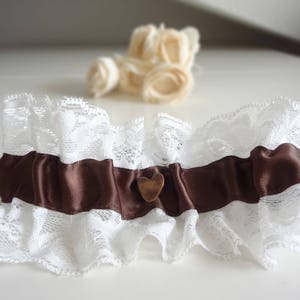 Wedding garter, bridal garter, lace garter, wedding toss garter, handmade garter, garter for bride image 1