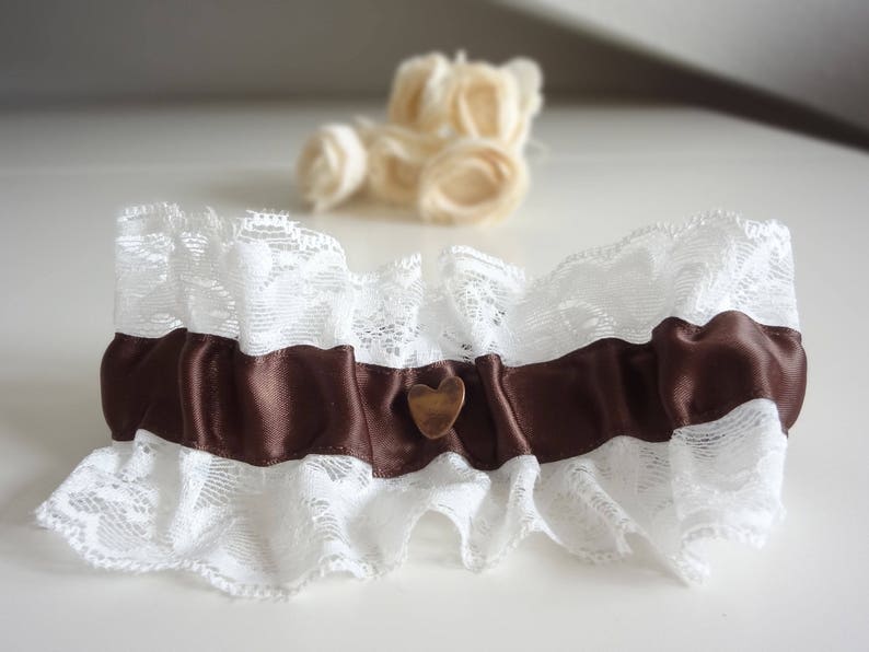 Wedding garter, bridal garter, lace garter, wedding toss garter, handmade garter, garter for bride image 1