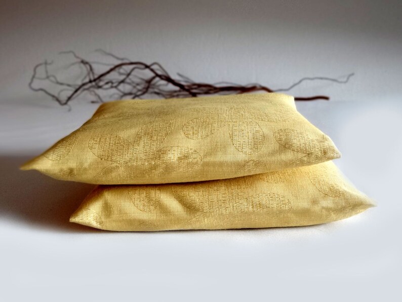 Yellow Damask Pillow Decorative Floral Cushion Decorative Etsy