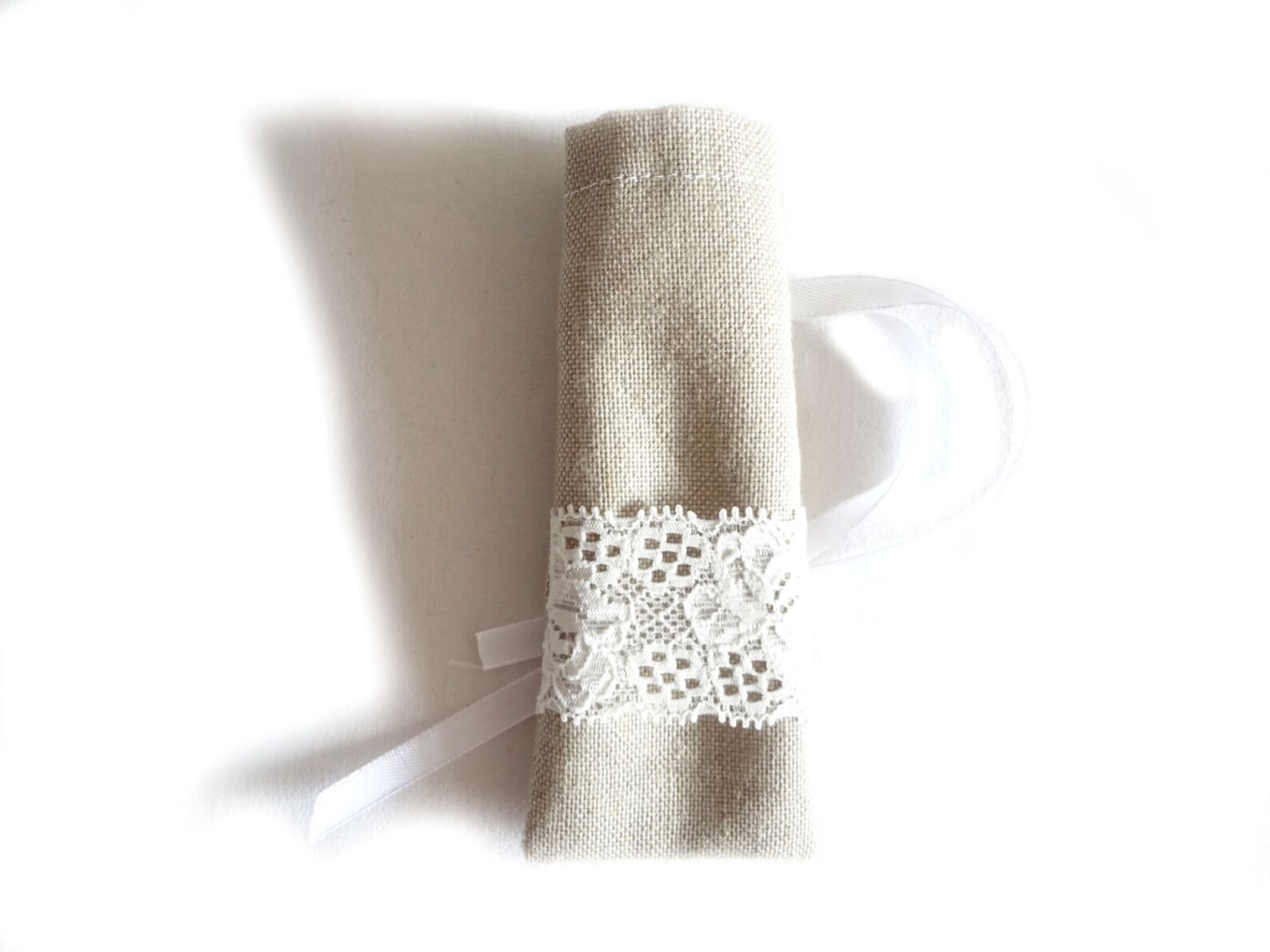 Linen and Lace Wedding Favors Favour Bags Shabby Chic Style Etsy